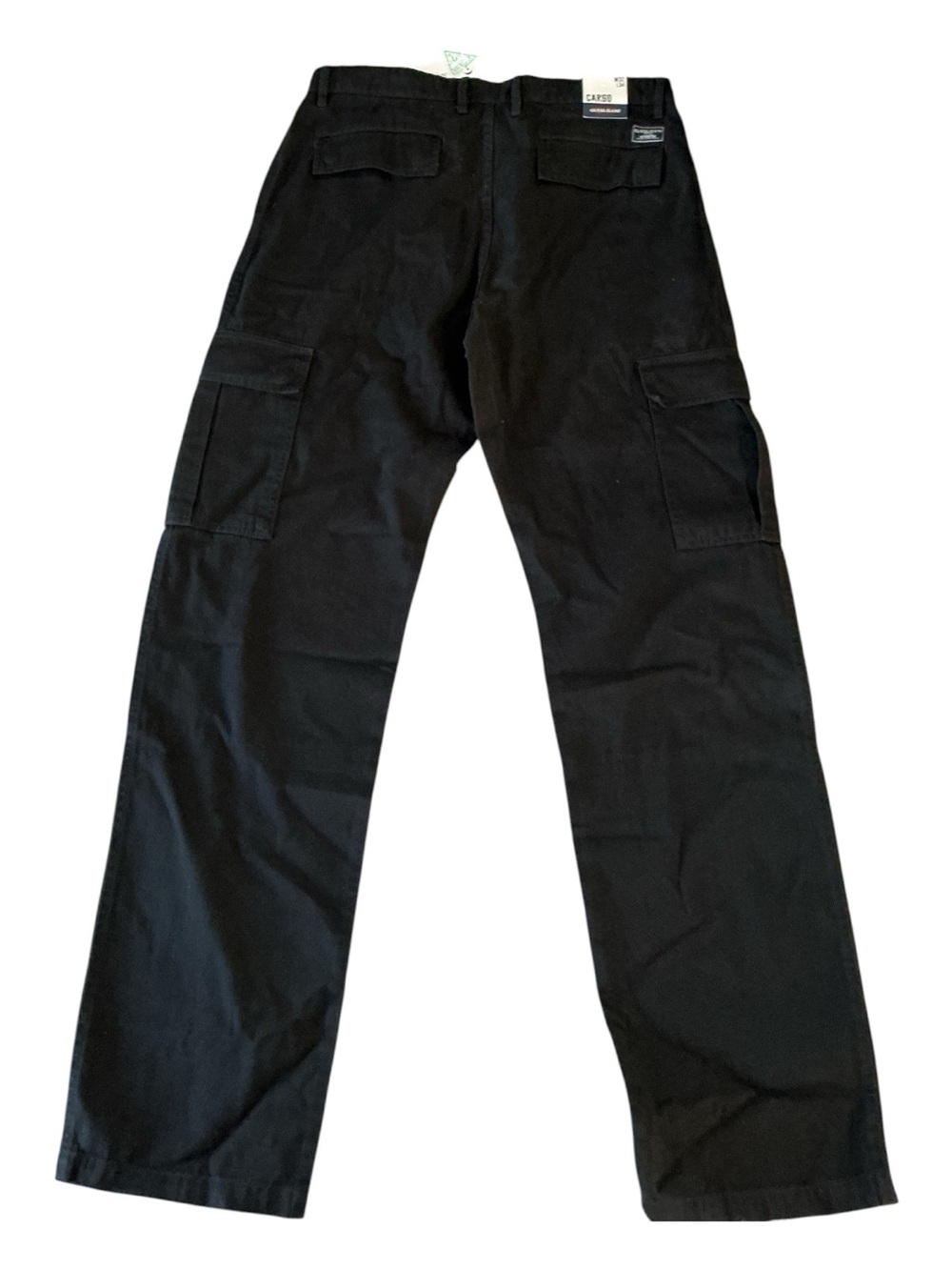 Guess Jeans Men’s Cargo Pants 32x34 Black NWT Wide Leg Utility Y2K